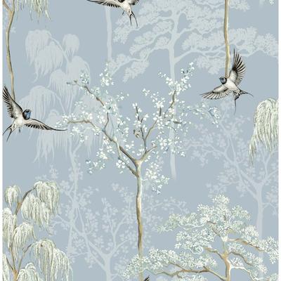 NextWall Arthouse Bird Garden Peel and Stick Wallpaper