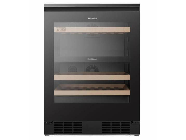 Hisense RW3N122GALF 128 L cave à vin Double zone de température Écran LED Classe énergétique F Noir