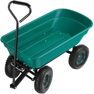 tectake Handwagen Cubbi mit luftgefüllten Reifen Belastbarkeit 120kg Grün