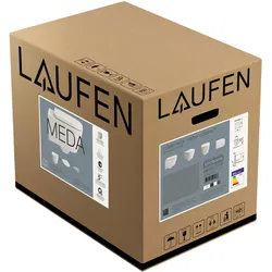 LAUFEN MEDA Wand-WC Set Advanced kompakt, Silent Flush, 360x490mm, Ausführung kurz, inklusive WC-Sitz mit Deckel, H8661130000001, Farbe: Weiß