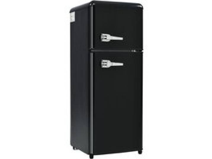 Bladez - Réfrigérateur combiné rétro 2 portes 92L congélateur 28L classe énergétique D température réglable - Noir