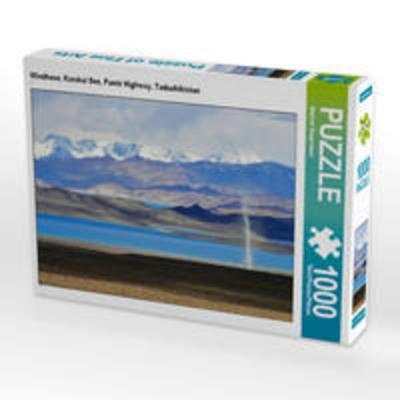 CALVENDO Puzzle Windhose, Karakul See, Pamir Highway, Tadschikistan 1000 Teile Lege-Größe 64 x 48 cm Foto-Puzzle Bild von Manfred Bergermann