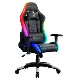 X Rocker Agility Compact eSports - Gaming-Bürodrehstuhl für Kinder & Teenager mit LED-Beleuchtung & App-Steuerung - schwarz