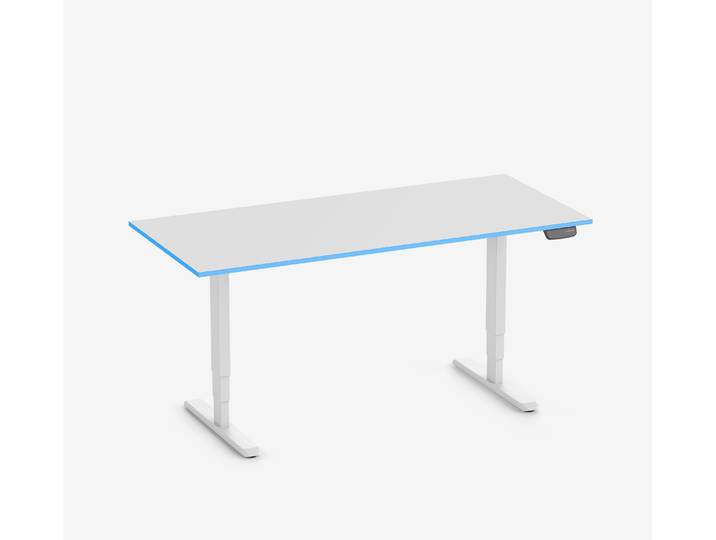 Primus Gamingschreibtisch Rechteck, Weiß Klassik Ocean 180x80