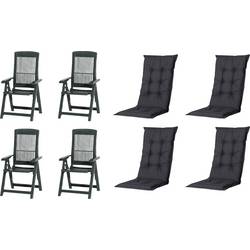 Progarden Tampa+Auflagen SET grü/bl X64451 Gartenmöbel-Set
