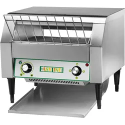 Durchlauf-Toaster FIMAR ESTA3, Edelstahl, Energiesparmodus, kompakt 480×560×430 mm, frontale oder hintere Brotausgabe
