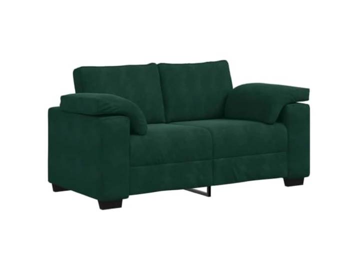 Todiikf Zweisitzer-Sofa Samt Couch Dunkelgrün 160x77x82 cm Dicht gepolstertes Polstersofa mit Holz-Metallgestell für gemütliche Stunden im Wohnzimmer oder Empfangsbereich.