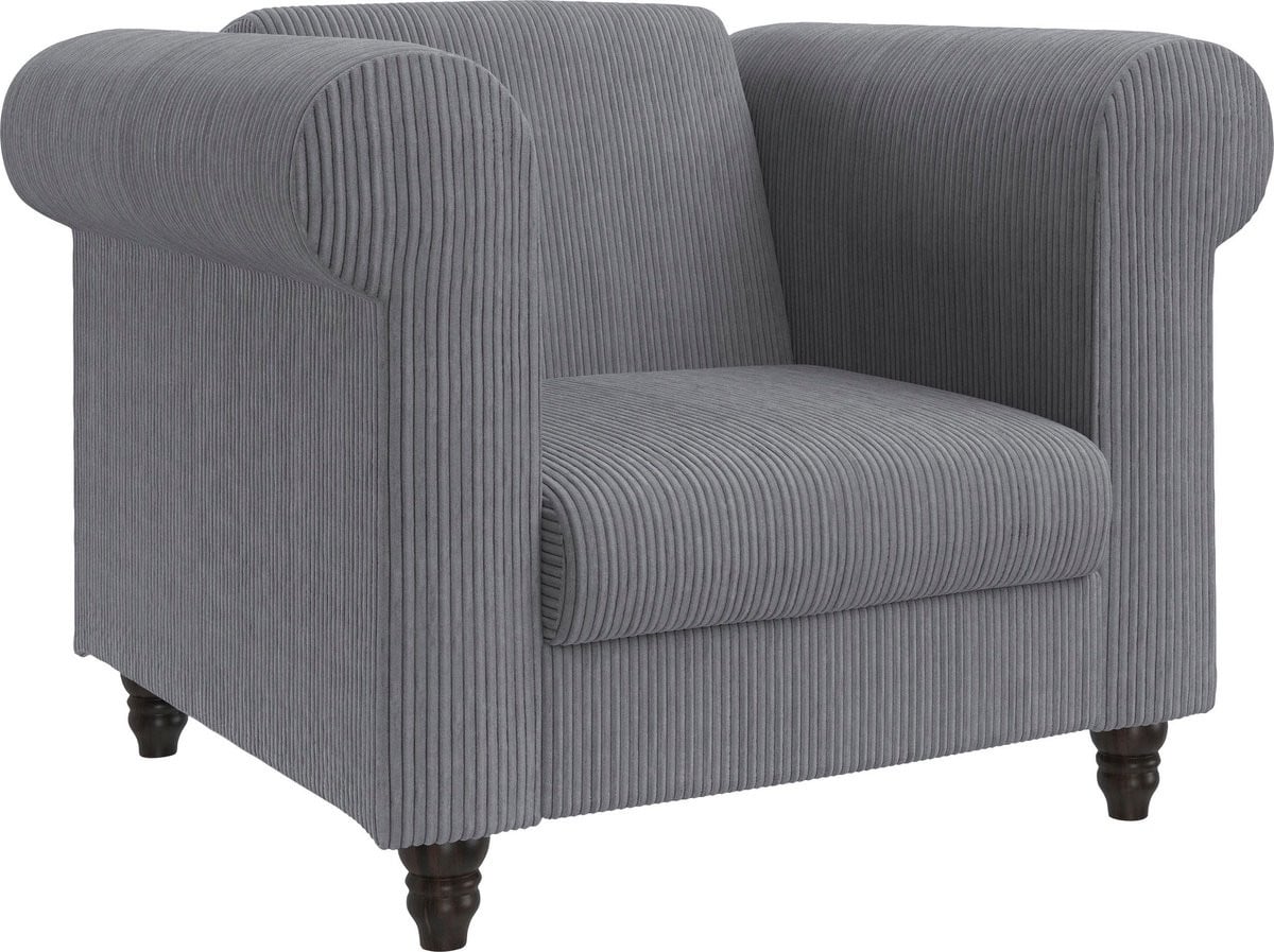 Notio Living Felix II Chaise longue in grijze stof