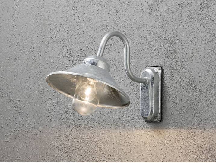 Konstsmide Vega Wandleuchte galvanisierter Stahl, klares Glas, Hand EU 556-320