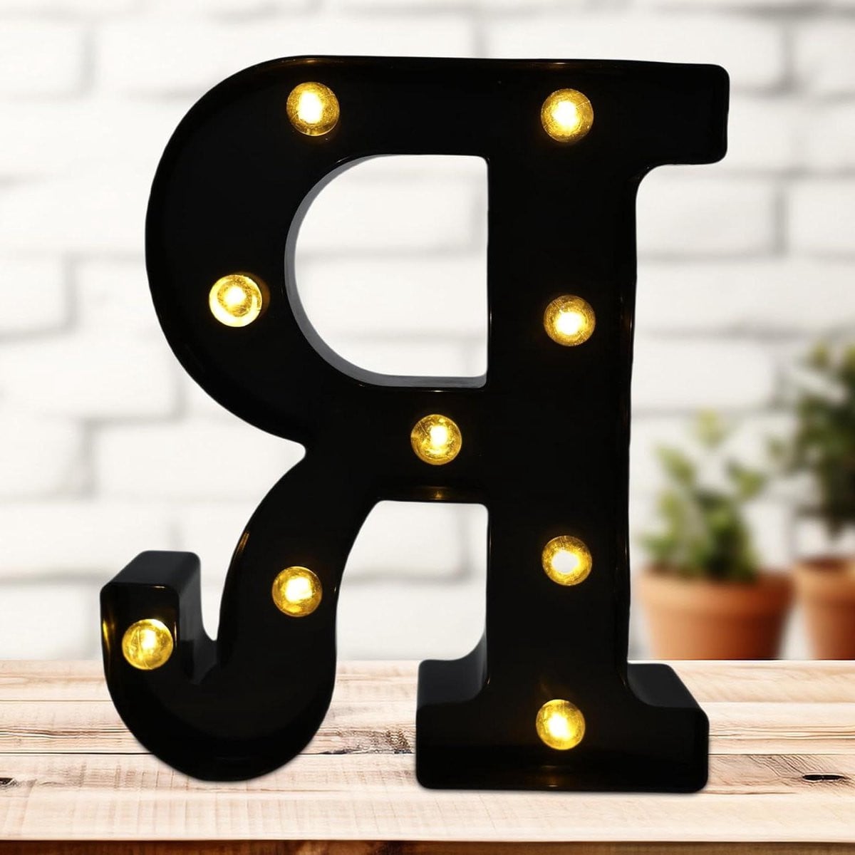 Led Partytent Letter - Lichtgevende Letter - Zwart - Feestdecoratie
