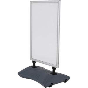 Update-Displays Kundenstopper WindPro GO, DIN A1, 33 mm Profil, wetterfest, silber