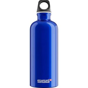 SIGG Trinkflasche Traveller Dark Blue, kohlensäuregeeignet, aus Aluminium, dunkelblau, mit Schraubverschluss, 600 ml