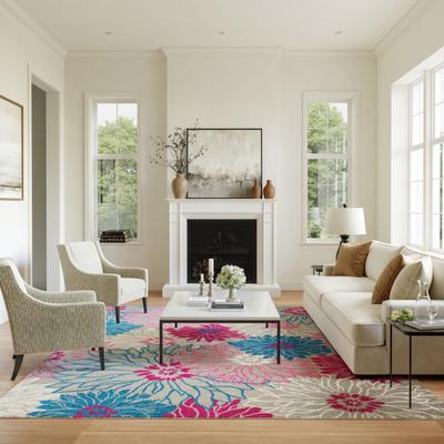 Nourison Passion Abstract Modern Floral Area Rug