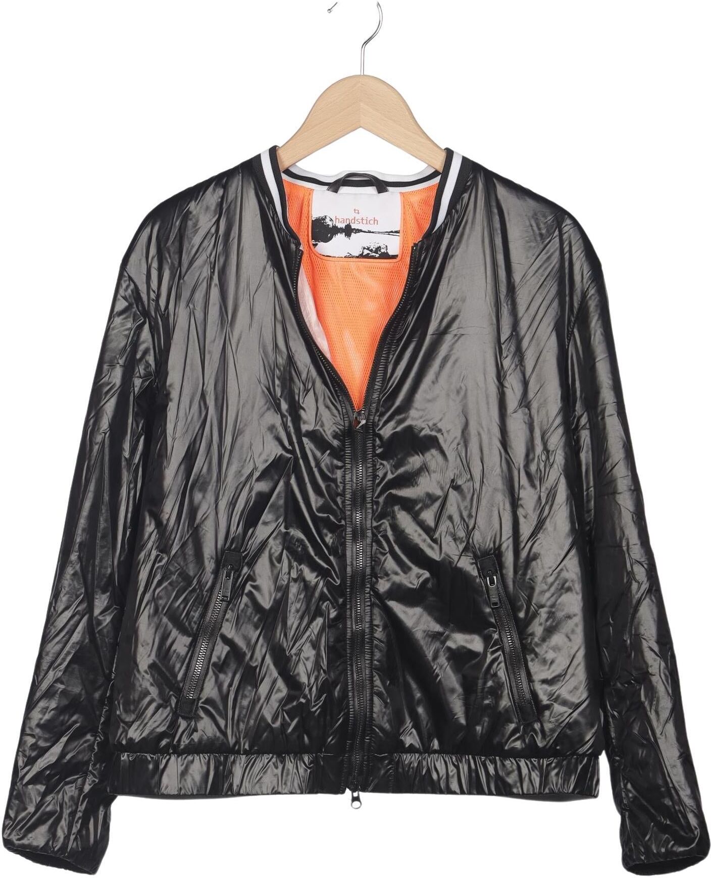 handstich Damen Jacke, Schwarz, Gr. EU 40, Synthetik - Second Hand