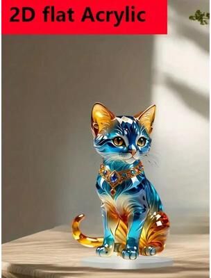 Uplifted Finds Elegant Exotic Cat Tabletop Decoration Animal Themed Home And Office Sculpture a