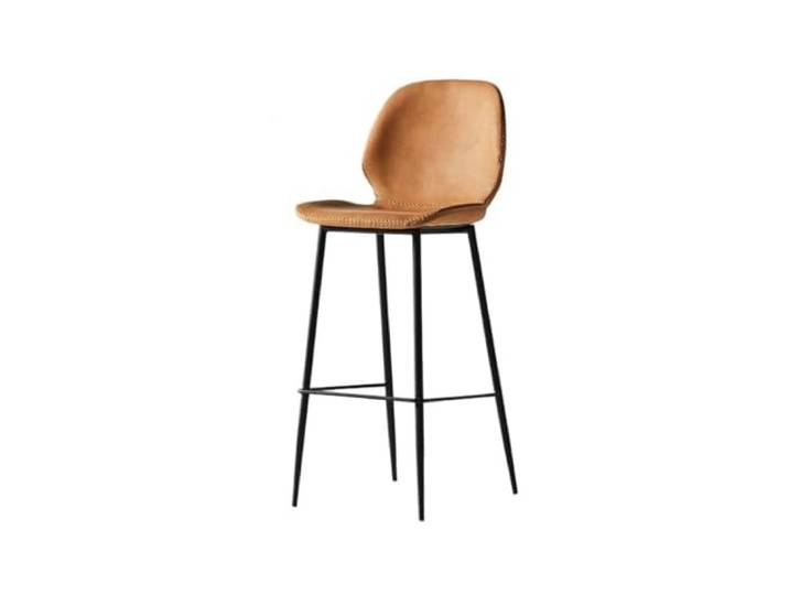Barstühle Küchen-Hocker, Bar-Lounge-Stuhl mit hoher Rückenlehne(Orange)