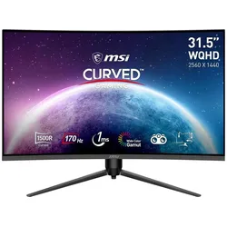 MSI G32CQ5P 31.5inch VA WQHD Curved (2560 x 1440 Pixel, 31.50"), Monitor, Schwarz