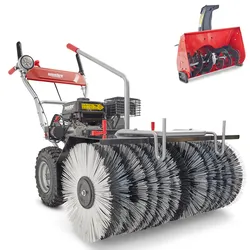 Kehrmaschine Benzin HECHT 8680 SE SET 3 | 80 cm Arbeitsbreite | 4,7 kW / 6,5 PS | Schneefräskopf | Mit Licht | HECHT