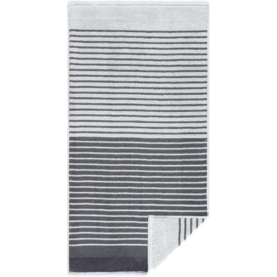 Handtücher EGERIA "Maris", grau, B:50cm L:100cm, Walkfrottee, Obermaterial: 100% Baumwolle, Handtücher, Double Face mit Streifen, reine Baumwolle