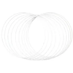 Rayher 10-tlg. Metallringe-Set beschichtet 25 cm weiß