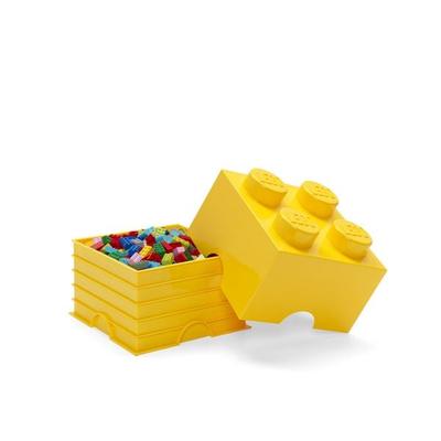 LEGO Aufbewahrungsstein 4 Noppen Gelb