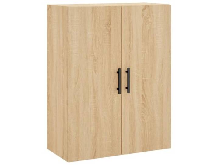 Helloshop26 Wandschrank, modernes Design, Hängeaufbewahrung, 69,5 x 34 x 90 cm, Eichenholz, Sonoma 02_0048598