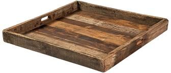 Mercana Carson Brown Reclaimed Wood Tray (Small)