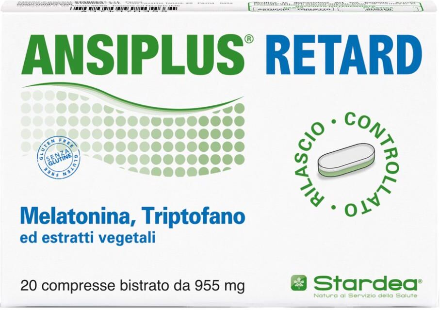 STARDEA Srl ANSIPLUS Melatonina RETARD, 20 compresse