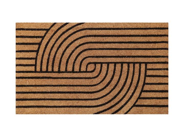 Fussmatte WECON HOME Modern Mania , beige (natur,schwarz), B:60cm H:18mm L:90cm, Kokos, Teppiche, Fussmatte, rutschfest, robust, innen, Aussenbereiche überdacht, schwer