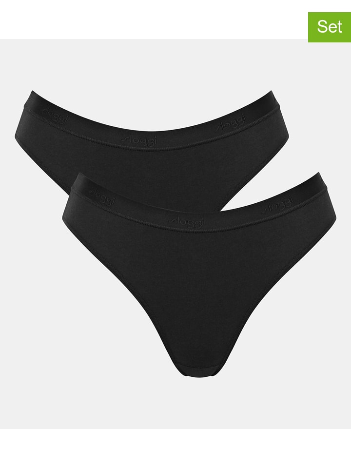 Sloggi 2er-Set: Slips "Go Casual" in Schwarz - S