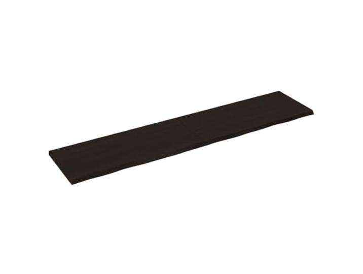 PTUGUOF Tischplatte Massivholz Eiche Dunkelbraun 220x50cm Klappbar mit Scharnieren, Naturkante, Handgefertigt, Behandelte Oberfläche, Vielseitig Kombinierbar