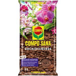 Compo Blumenerde  SANA Orchideenerde, für Orchideen, mit Dünger, 5 Liter