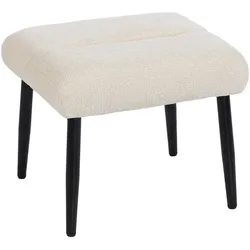 SITZHOCKER mit Stahlbeinen Fußhocker Chenille-Stoff