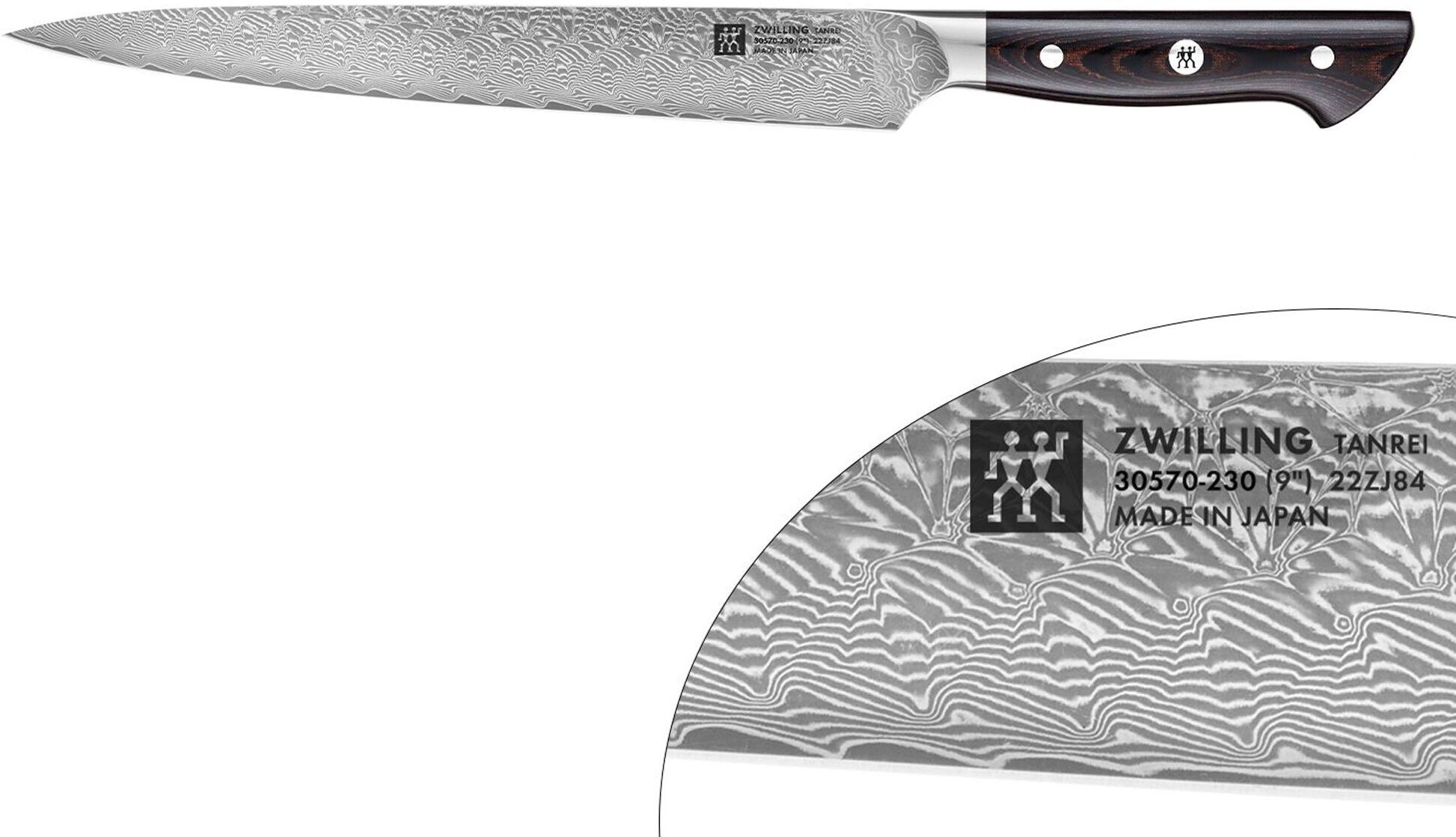 ZWILLING TANREI - Vleesmes - Mes: 230mm zilver