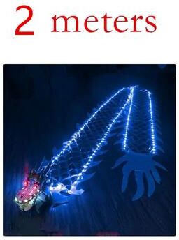 Combo Retail Shop Lightning Dragon Dance Set With Head, Traditional Ribbon Dance Prop, Folk Performance Square Set For New Year blue 2m