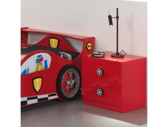 Table de Chevet Enfant Voiture  Monza  50cm Rouge
