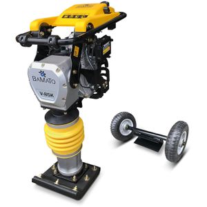 BAMATO Vibrationsstampfer V-85K, Benzin, 10 kN Schlagkraft, Verdichtungstiefe 25 cm, 4,6 PS