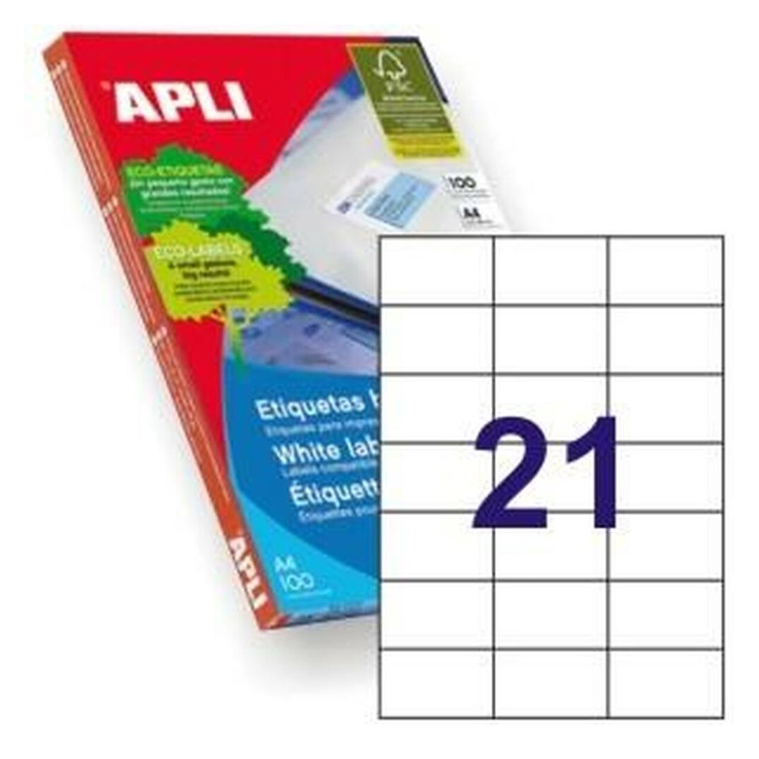 Apli Universaletiketten, 70x42,4mm, rechteckig, weiss 100 Blatt (1276)