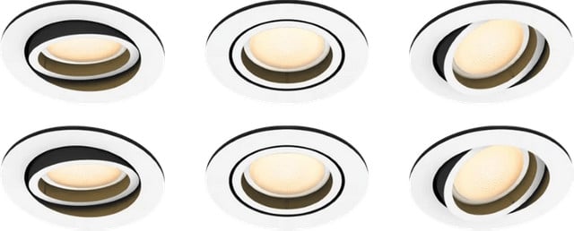 Philips Hue Milliskin White Ambiance inbouwspot - rond - Wit - 6-pack