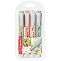 Stabilo 4er-Etui Textmarker »swing cool NatureCOLORS«
