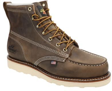 "Thorogood American Heritage 6"" Moc Toe Maxwear Wedge Boot - Mens 10 Brown Boot E2"