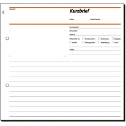 Sigel, Formular, Kurzbrief