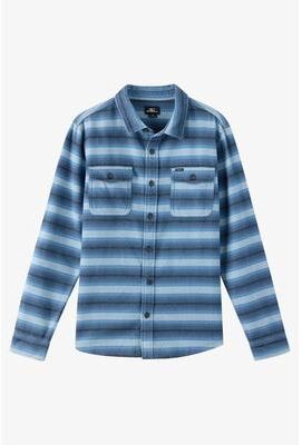 O'Neill s Blanket Flannel Long Sleeve Shirt in Navy, Size Small