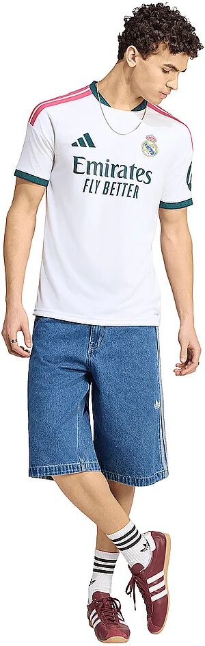Adidas Herren Fußballtrikot REAL Heim weiss   XL M