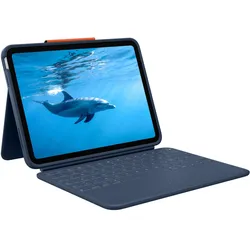 Logitech Rugged Combo 4 (DE, Apple iPad 2022 (10. Gen)), Tablet Tastatur, Blau
