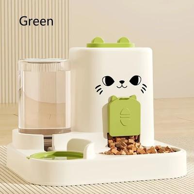 Uplift Treasures Large Capacity Pet Feeder With Automatic Water Dispenser green