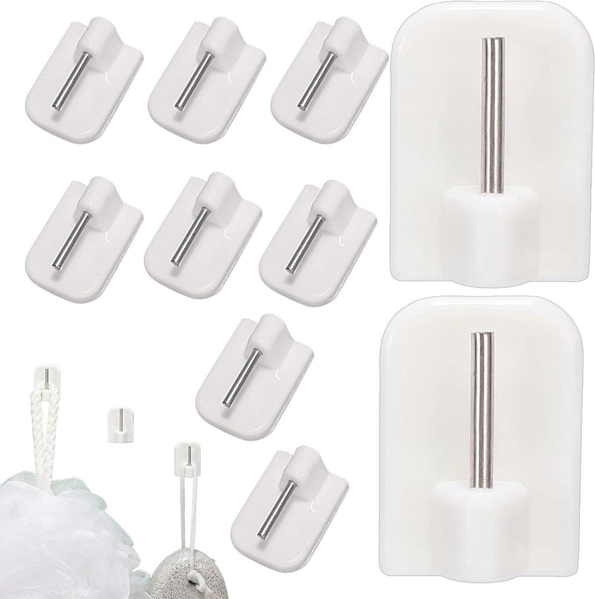 Zelfklevende Wandhaken Wit - 10 Stuks Decoratieve Ophangers voor Ruimteorganisatie