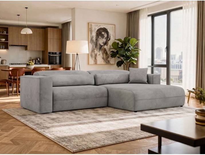 MKS MÖBEL Ecksofa PAZURRO L, Wellenfeder, lose Kissen, L-form Wohnlandschaft, Seitenauswahl, Ecksofa Breite 288 cm