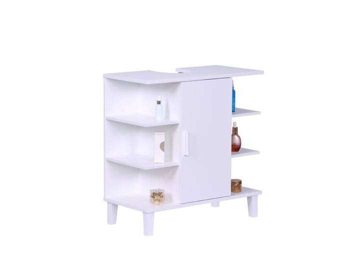 Relaxdays Waschbeckenunterschrank Tür & Ablagen