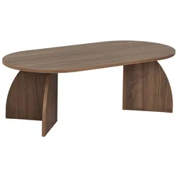 COUCHTISCH mit ovaler Tischplatte und geschwungenen Beinen 120/60/40 cm